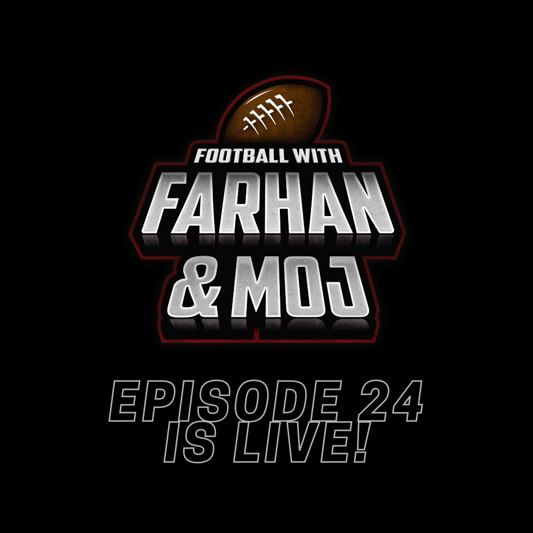 Episode 24 is now live! Check it out at farhanandmoj.com. #NFL #CFL #NCAA #podcast <a href="/FarhanLaljiTSN/">Farhan Lalji</a> <a href="/The_Real_Moj/">Bob “The Moj” Marjanovich</a> <a href="/HubcastMedia/">Hubcast Media</a>