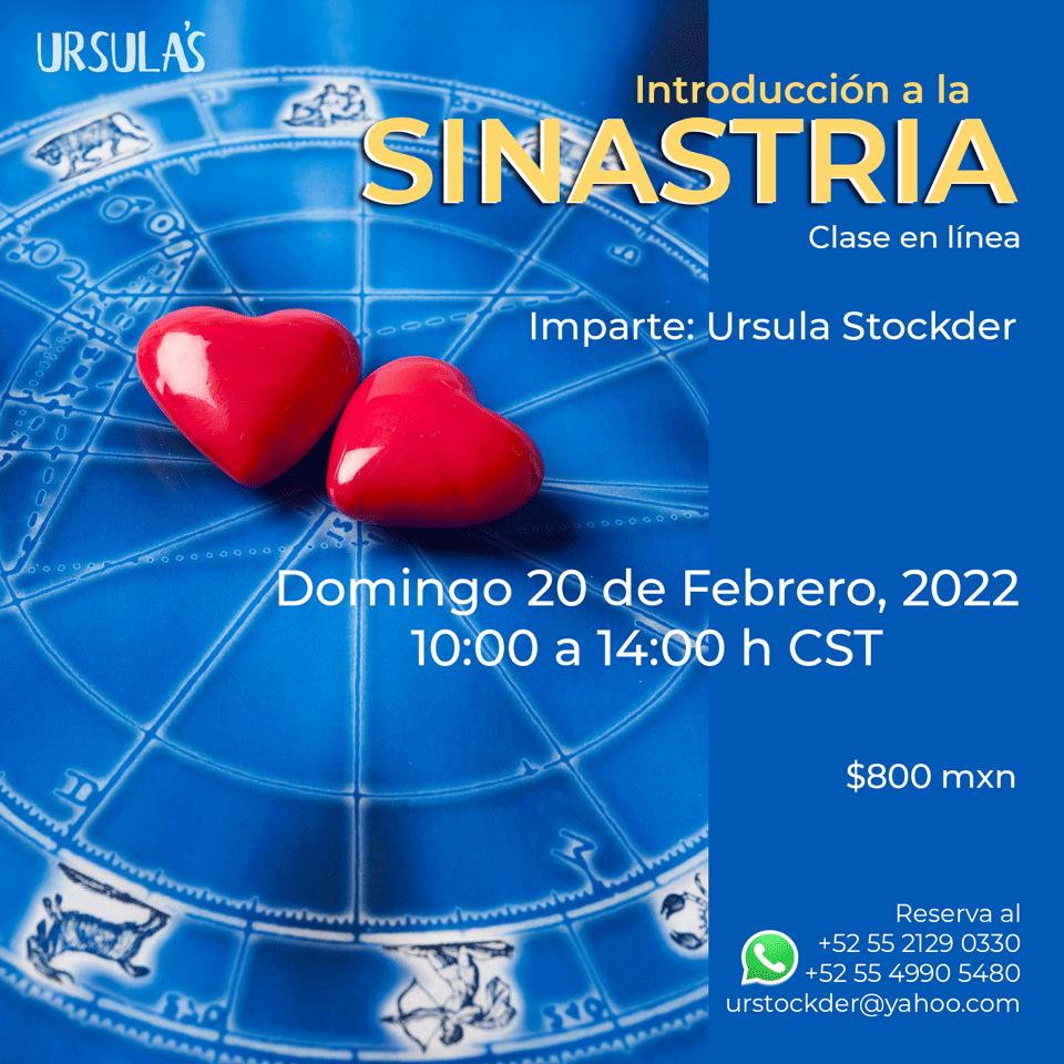 Introducción a la Sinastria 💑 Domingo 20 de Febrero, 10 a 14 hrs CST. Todo lo que quieres saber de la relación de pareja a través de la Astrología. Habrá descuentos en los software para los participantes. Reserva tu lugar al +52 55 2129 0330 - mailchi.mp/62187fa0ce7d/i…
