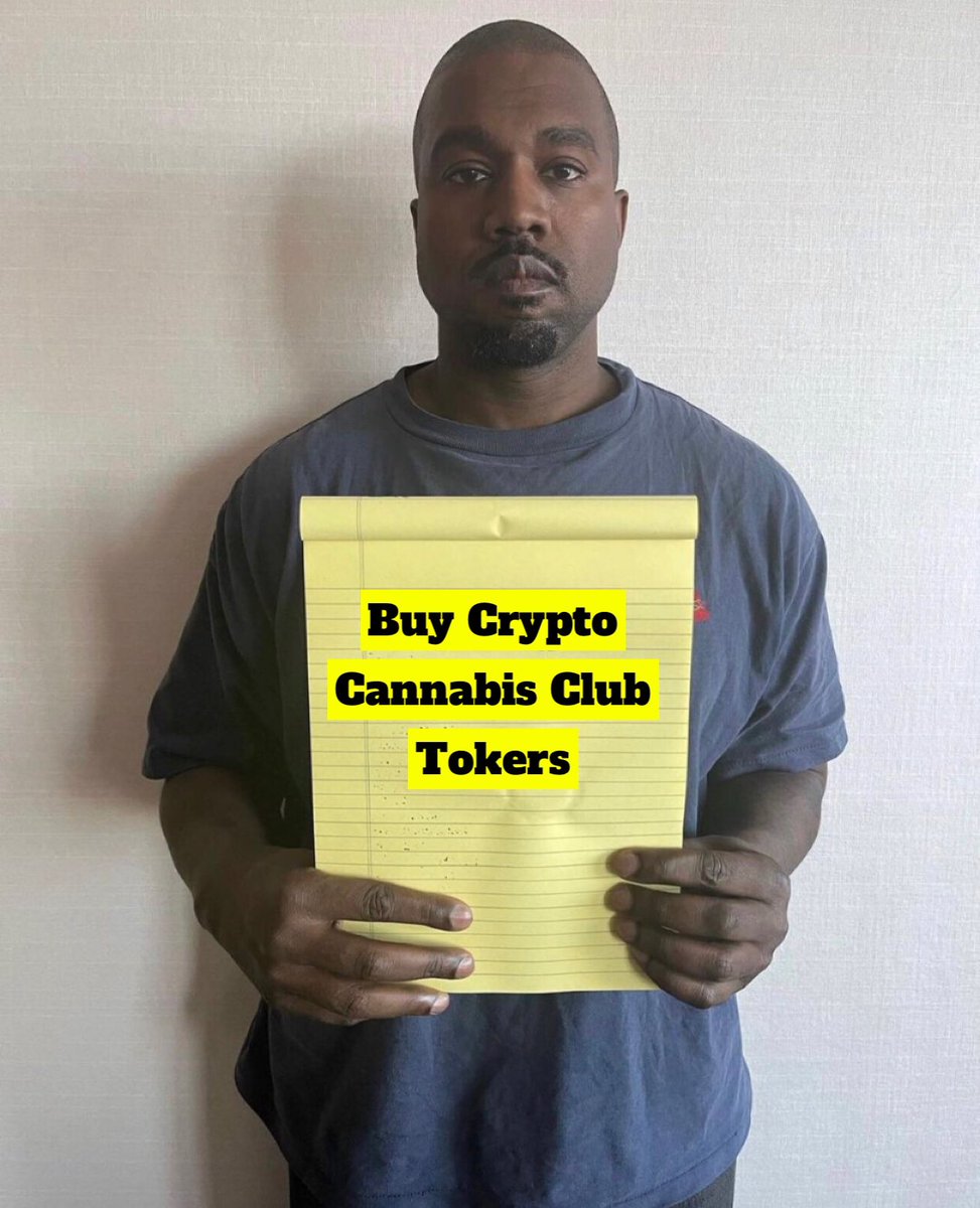 Sheesh! 💨💨 Even #KanyeWest knows what’s up! Buy @CryptoCannaClub #Tokers now! 🔥🔥🔥 #ccc #tokertakeover