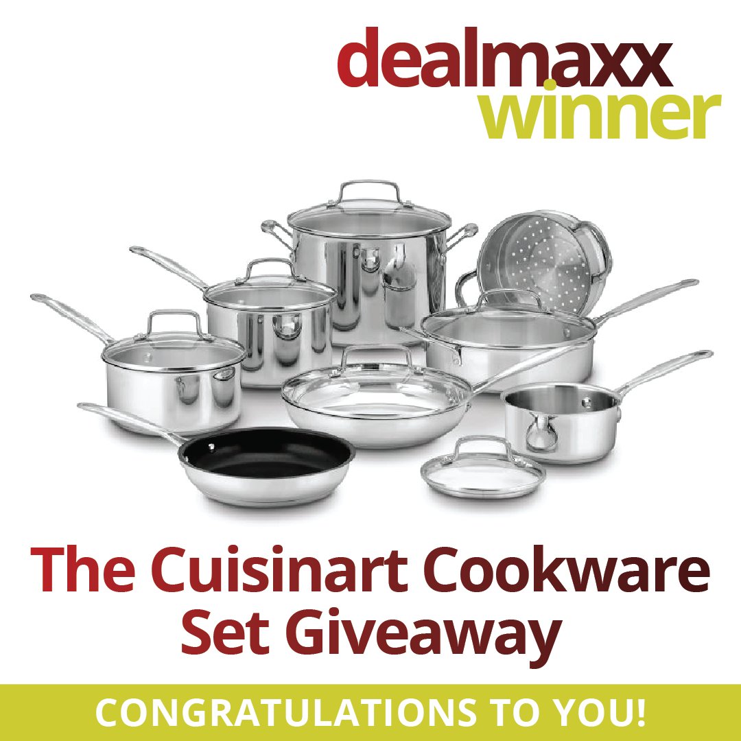 dealmaxxdeals's tweet photo. Someone just became the brand new owner of this Cuisinart Cookware Set! π€― π Is it you? Find out here: https://t.co/SALt1u2cxU #Dealmaxx #Giveaway #Free #Winner https://t.co/zcnCEdykmQ