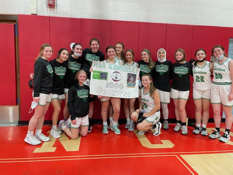 In Tuesday night's regional semifinal victory, Mia Kennelly surpassed 1,000pts.  A remarkable feat considering she only played in 16 games as a soph. due to injury, and 16 games as a Jr. because of a pandemic. Equivalent to 1 full season.  <a href="/SouthtownSports/">SouthtownSports</a> <a href="/LadyLightningIL/">IL Lady Lightning</a>