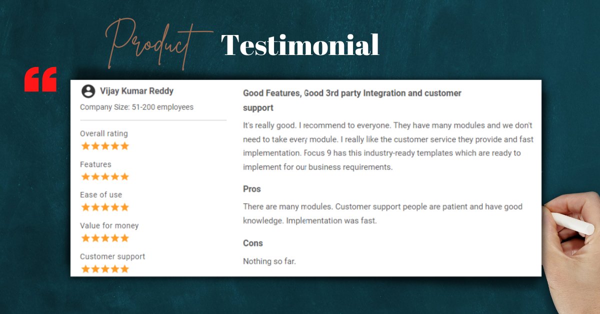 focussoftnet's tweet photo. We are proud to have good feedback from our valuable customers on top-rated software directories😊

#FocusSoftnet #FocusERP #customerreview #erpsystem #softwarereview #customersatisfaction #ERPsoftwarereview #reviews #softwaredirectories https://t.co/JBEmUdz8Rq