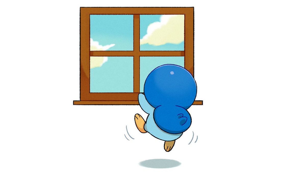 piplup no humans pokemon (creature) solo window cloud toes sky  illustration images