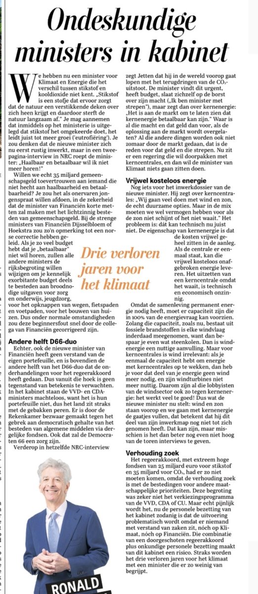 Uitstekende column van Plasterk over D66-ministers Jetten en Kaag.

Ze smijten met miljarden maar hebben geen verstand van de eigen portefeuille
(<a href="/telegraaf/">De Telegraaf</a>)