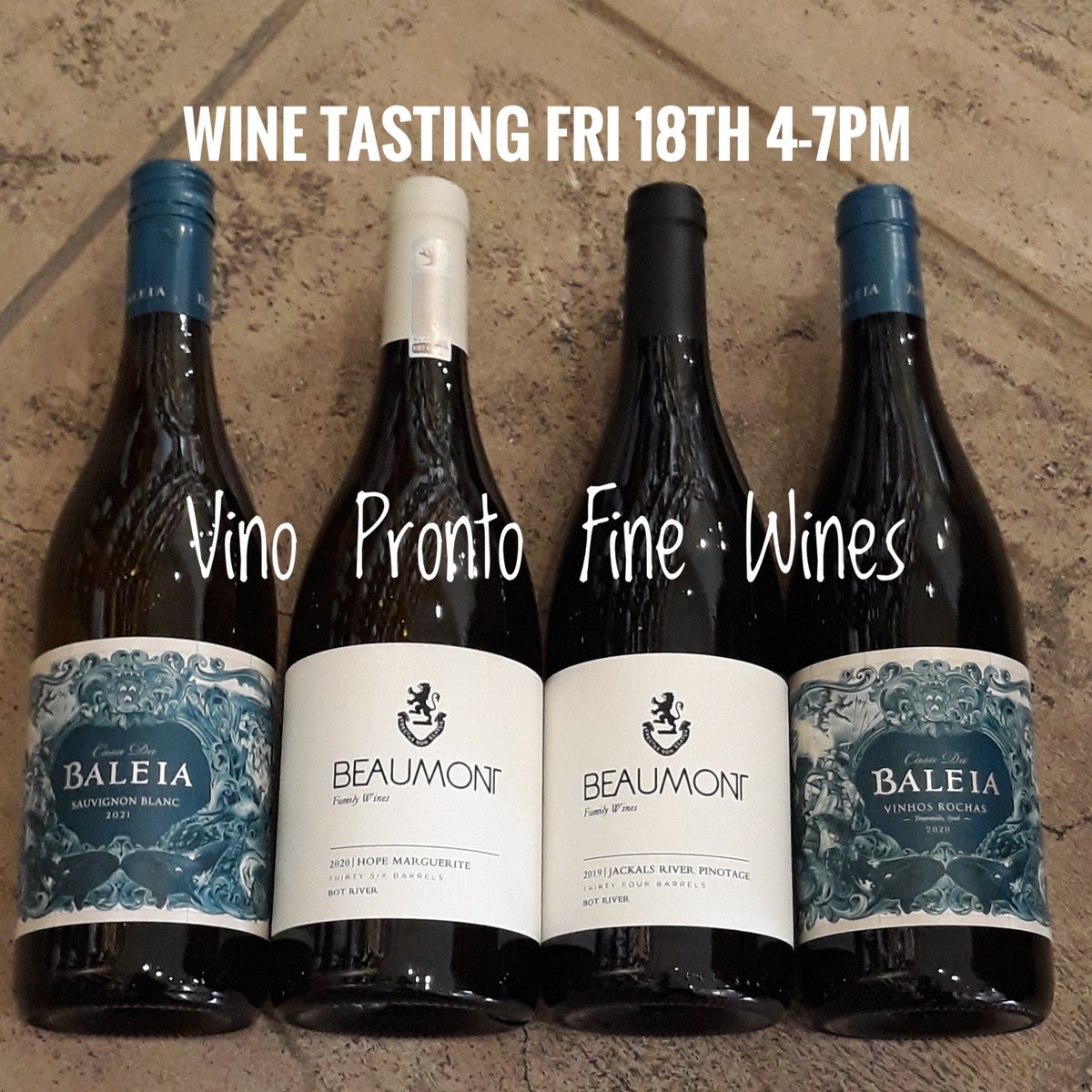 #winetasting today 4-7pm 

#vinoprontofinewines #capewines