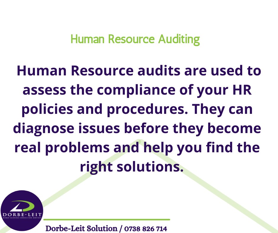 DorbeleitHR's tweet photo. HR Auditing helps protects your company and mitigates risk to your business and bottom-line
Ensures you are up to date, compliant and performing/following best practice within employment law
Contact us today for more details: 
#hr #humanresource #hrtip #FridayThoughts https://t.co/n2PFcbnNoE