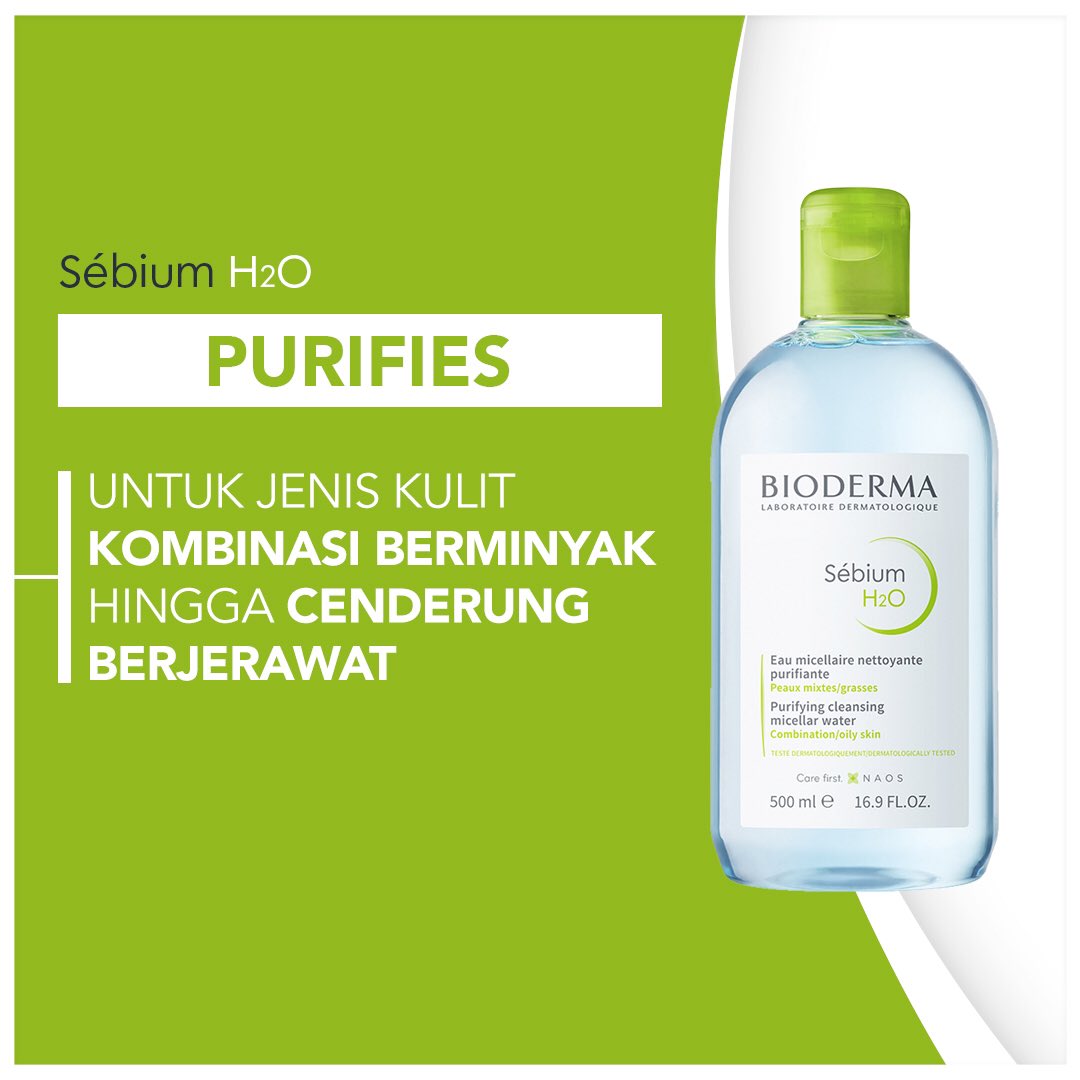 Bioderma_ID's tweet photo. #Sebium H2O #MicellarWater dapat membantu kurangi produksi minyak berlebih pada kulit #berminyak #berjerawat. Pemakaian Sebium H2O Micellar Water lebih baik hanya di area wajah. Karena kadar minyak kulit area mata &amp; bibir tidak terlalu banyak. 

#BiodermaIndonesia #CleanseAndCare https://t.co/aNPu3XvA6Y