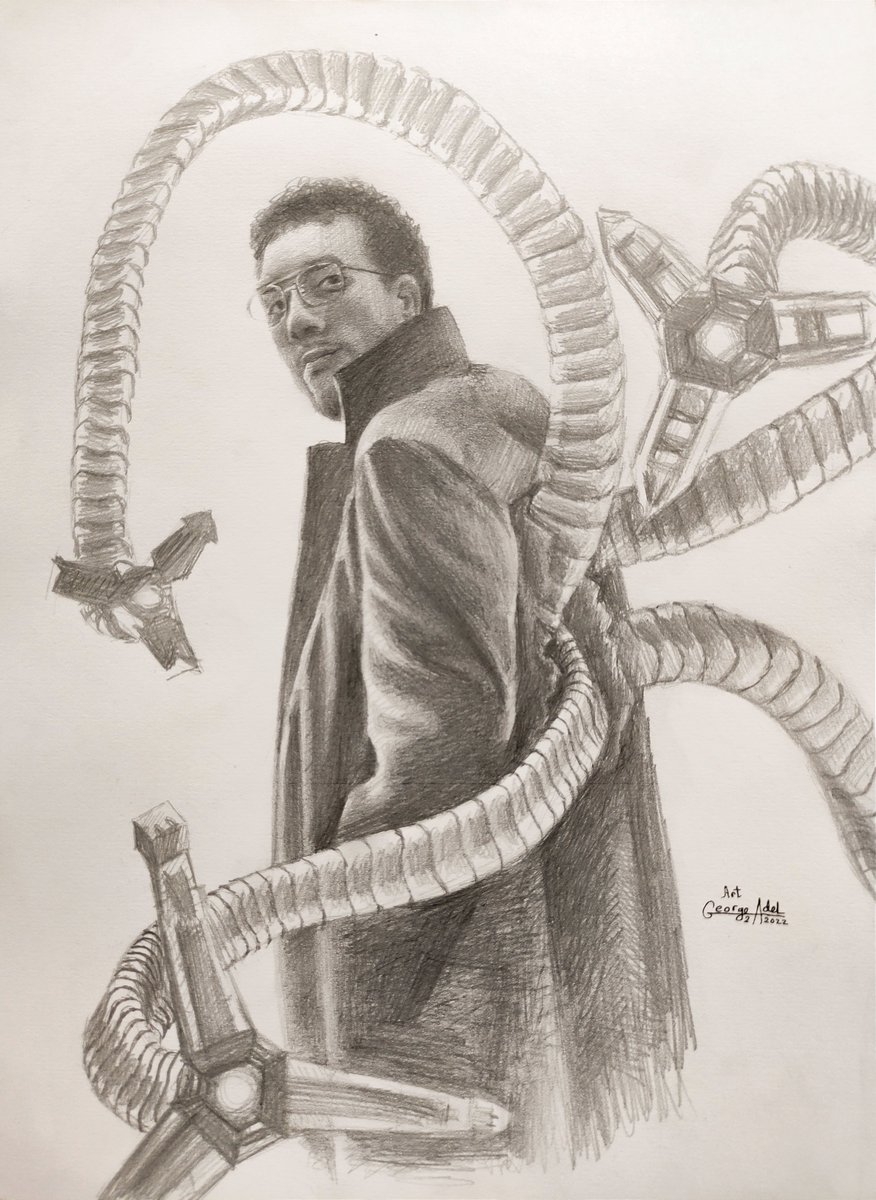 new sketch  🎨🎨
<a href="/FariedTeto/">Mostafa</a> 
instagram.com/georgeadel_art/

#spiderman #doctor #doctoroctopus
#alfredmolina #comics #comic #spidermannowayhome #marvel #marvelcomics #model #man #men #drawing #draw #painter #sketch #quicksketch #pencil #pencildrawing #pencilart #pencildrawing #painters