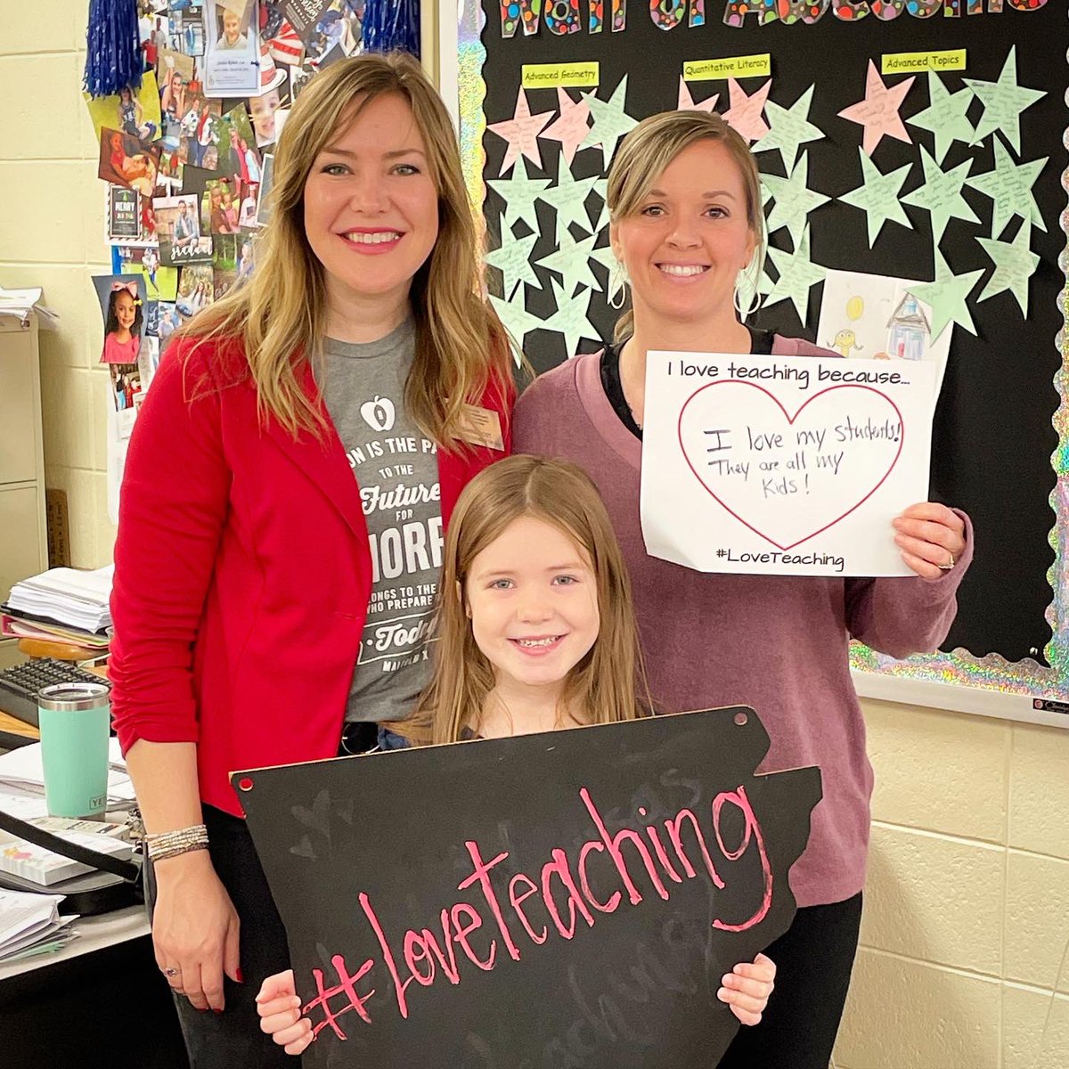 SusannaPost's tweet photo. Day 4 of #LoveTeaching week included visits to AMAZING AR teachers in Monticello, El Dorado, and Magnolia. Thank you for joining in on the celebration @BethAnneRankin! It is so beautiful to watch students hear their teacher’s why. #Atoy21 #TeachArkansas https://t.co/bshO9QdJa7
