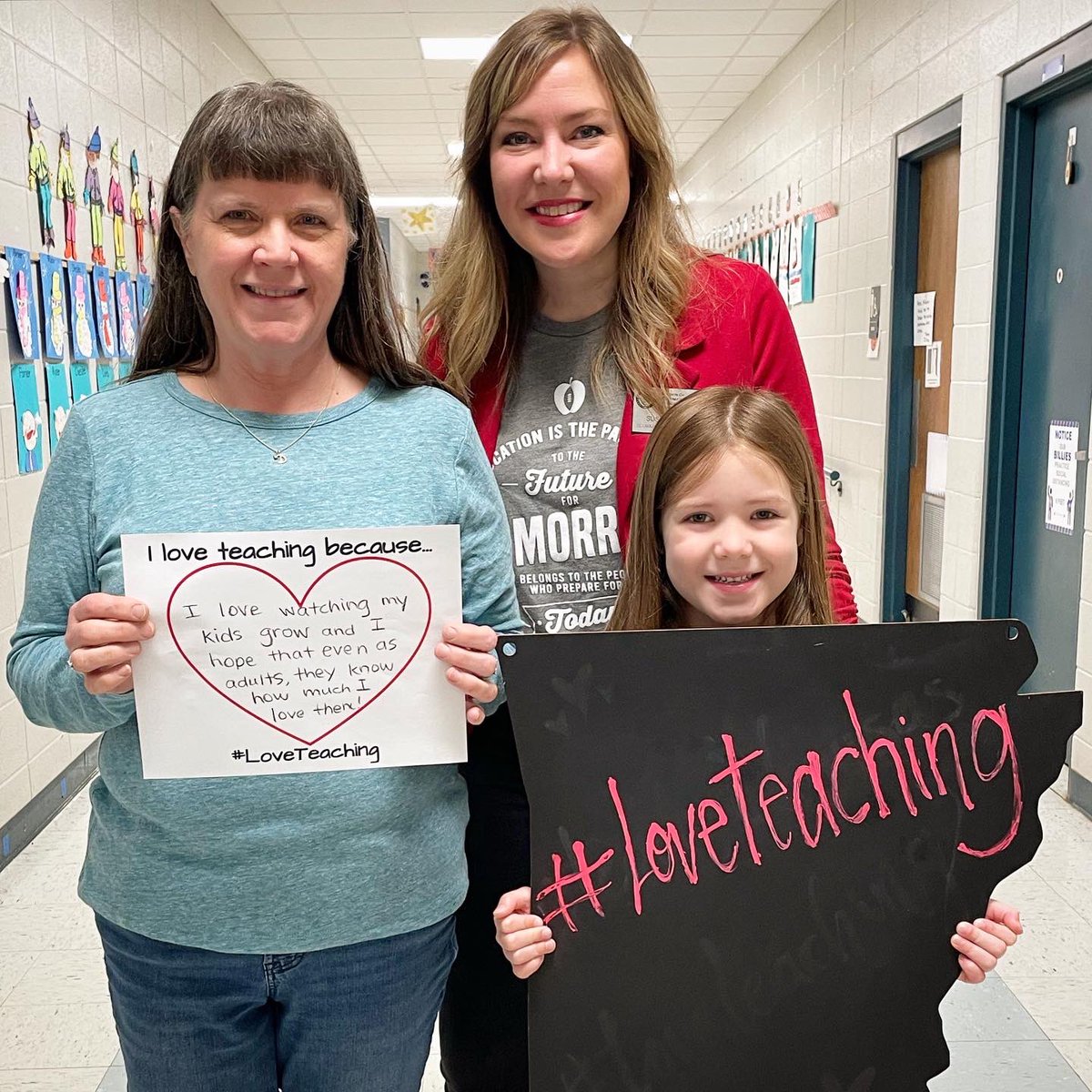SusannaPost's tweet photo. Day 4 of #LoveTeaching week included visits to AMAZING AR teachers in Monticello, El Dorado, and Magnolia. Thank you for joining in on the celebration @BethAnneRankin! It is so beautiful to watch students hear their teacher’s why. #Atoy21 #TeachArkansas https://t.co/bshO9QdJa7