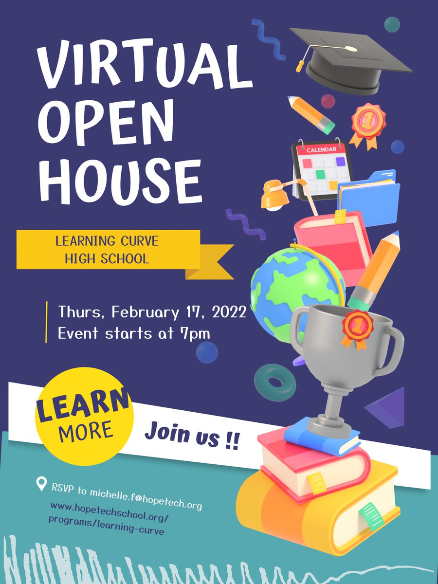 We’re back at it! Excited for new families and their students to learn about our Hope Tech High School TONIGHT at our Open House.