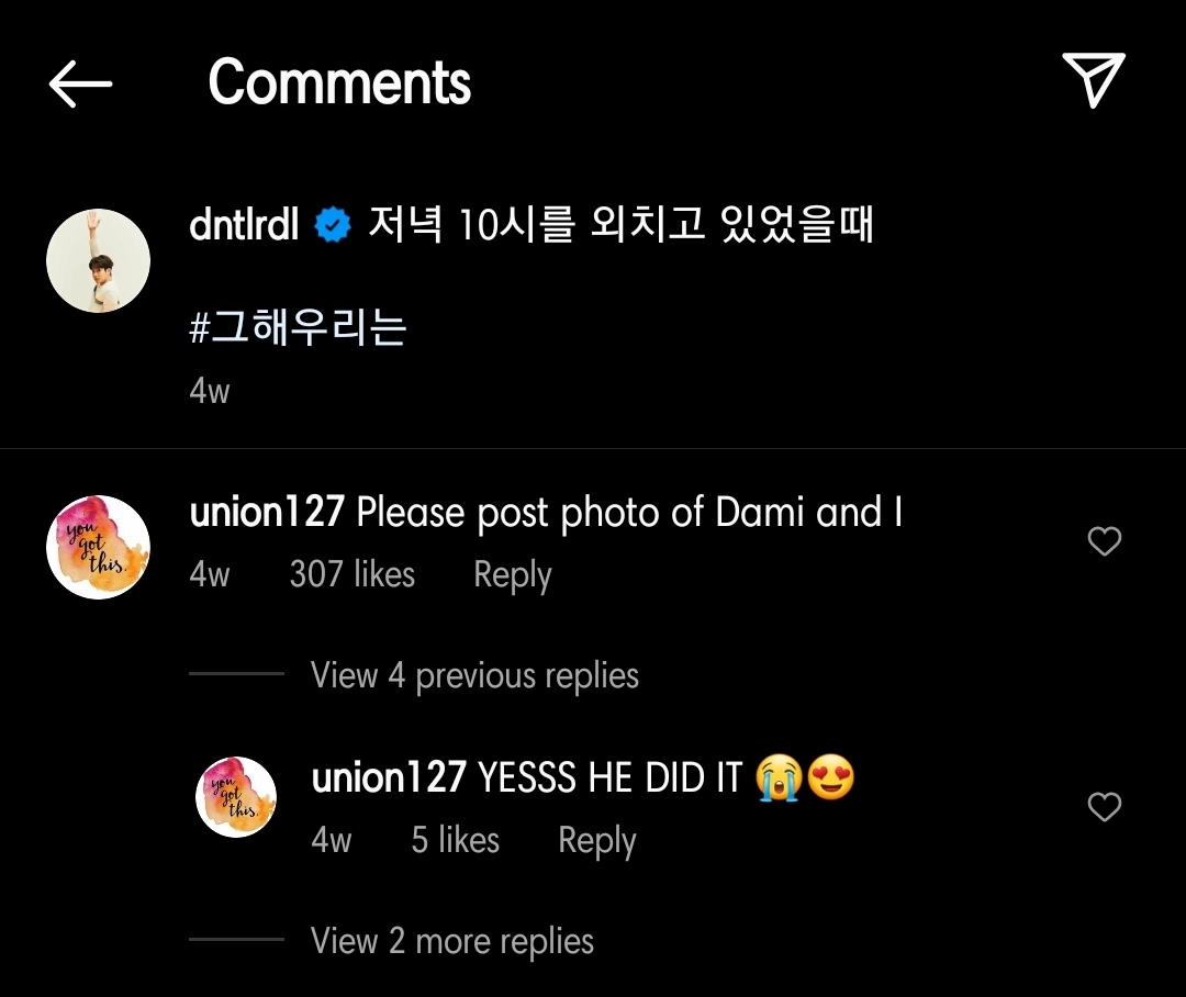 union127__'s tweet photo. Will remember that day, when I -feel- get noticed by him 🥺

A month ago

#KimDami #ChoiWooShik #OurBelovedSummer https://t.co/xFumYJHqf4