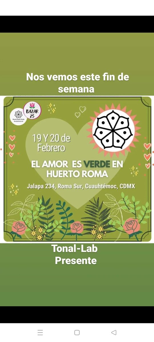 LabTonal's tweet image. Los esperamos el fin de semana en el Huerto Roma cualquier duda al dm.