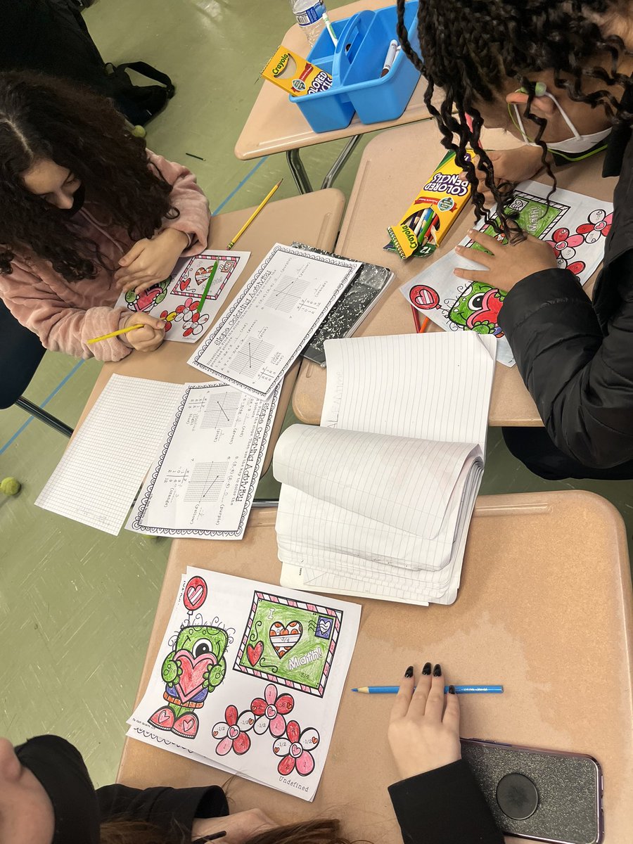 ms_pellicciotti's tweet photo. Our Slope coloring activity from Valentine’s Day💕💝💌 #slope #iteachmath #valentinesday #mathteacher #linear #pembertonproud #hfms https://t.co/ghay2Ds0L8