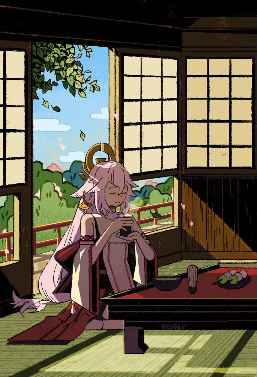 pepper_draws's tweet photo. Yae miko x tea time 
#GenshinImapct #yaemiko https://t.co/7o4biADwsa