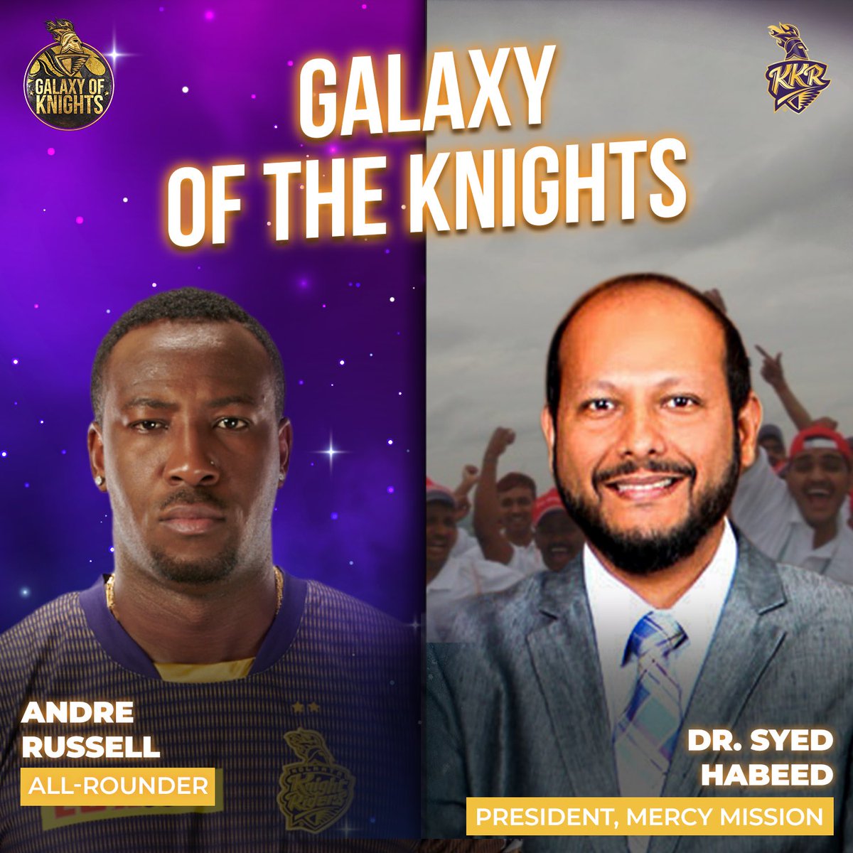 While we can't get over Andre Russell's all-round skills, we also salute Superhero - Dr. Syed Habeeb.

<a href="/mercymission1/">MercymissionIndia</a> #KKR #AmiKKR #GalaxyOfKnights