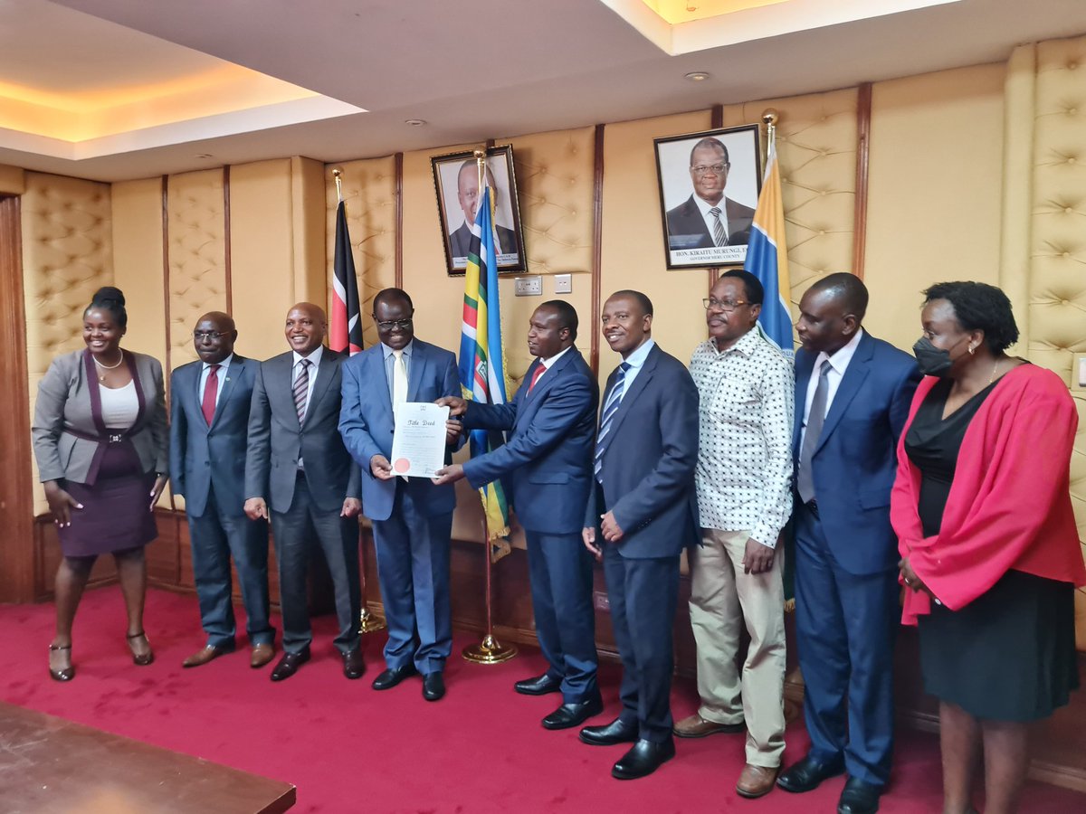 KEBS dream of establishing a regional office in Meru becomes a reality after being handed over a title deed by the Governor Meru County. The regional office will serve neighbouring counties including: Tharaka Nithi, Embu, Isiolo and Samburu. Standards for quality LIFE <a href="/eng_ngore/">ENG BERNARD NGORE</a>