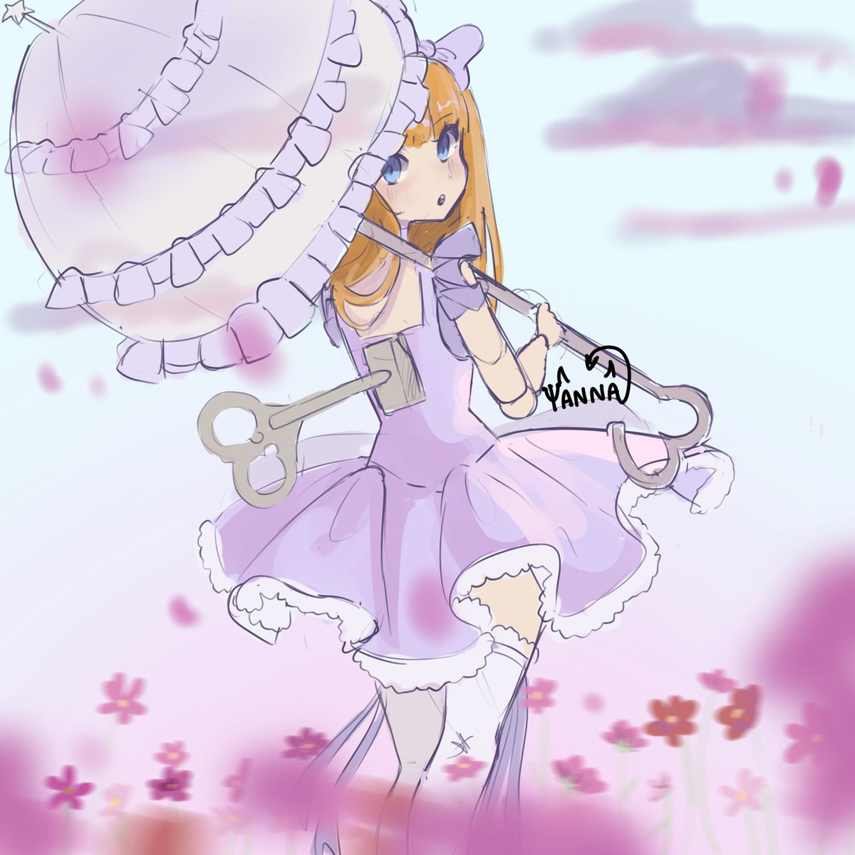 ikiwio's tweet photo. dear dear dollie,
  i suffer from i-can’t-finish-a-sketch-itis. i hope you’re doing well. https://t.co/E5FiCZPonD