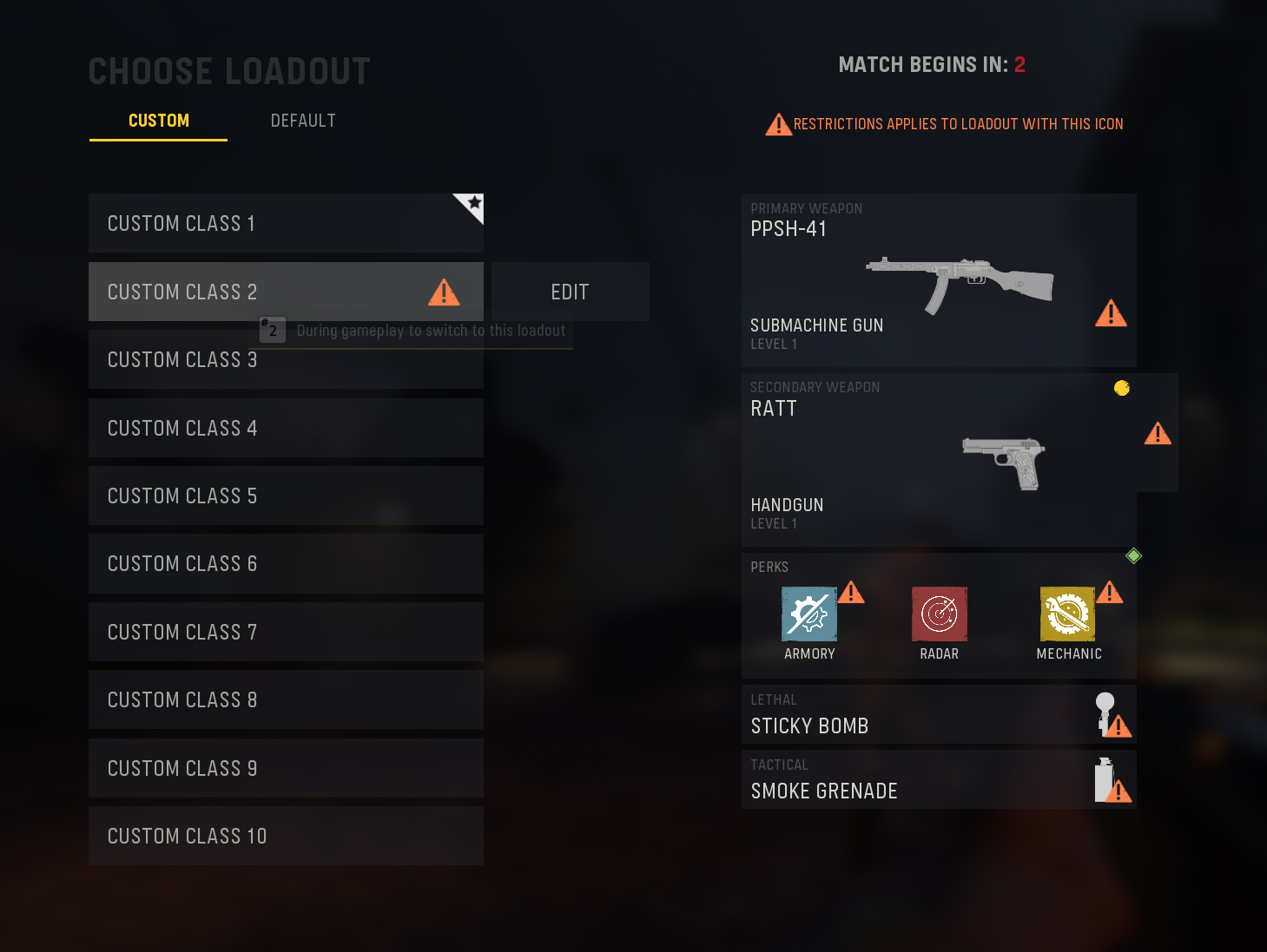 Treyarch Studios Note Additional Weapons Attachments And Equipment Are Restricted In Game At Launch But Will Currently Appear As Unrestricted In Create A Class These Will Correctly Display As Restricted In Your Loadouts