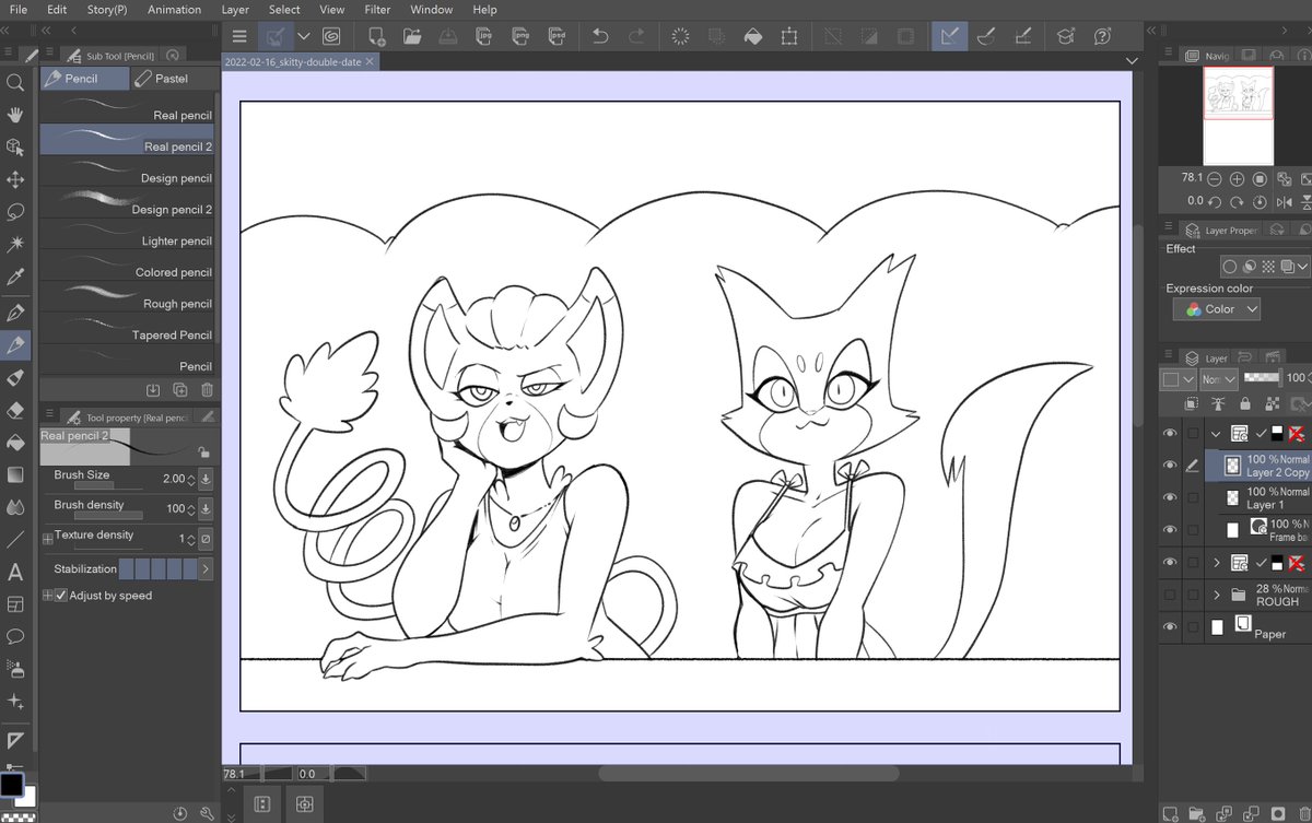 (wip) Power couple Glameow and Purrloin out on a double date 