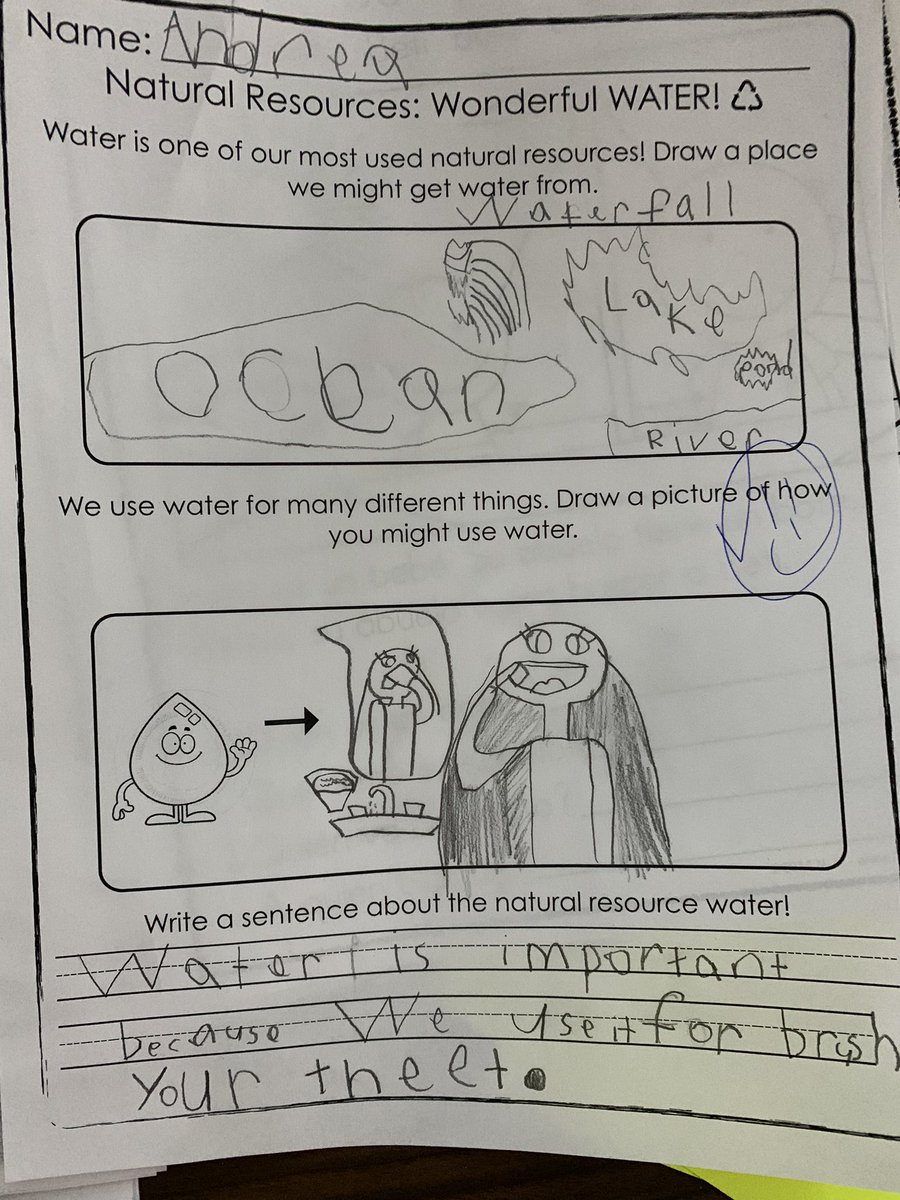 erikazavala191's tweet photo. πthe language development of my Language Learners!! We are developing our English through our SS & Science time! I love their ideas about how they use water. #doblesendero @NISDGlenn @NisdBILESL @michelleRfine @JGELEMVP @ms_mvela @NISDElemScience #crosscurricularwriting https://t.co/0vSkSCReai