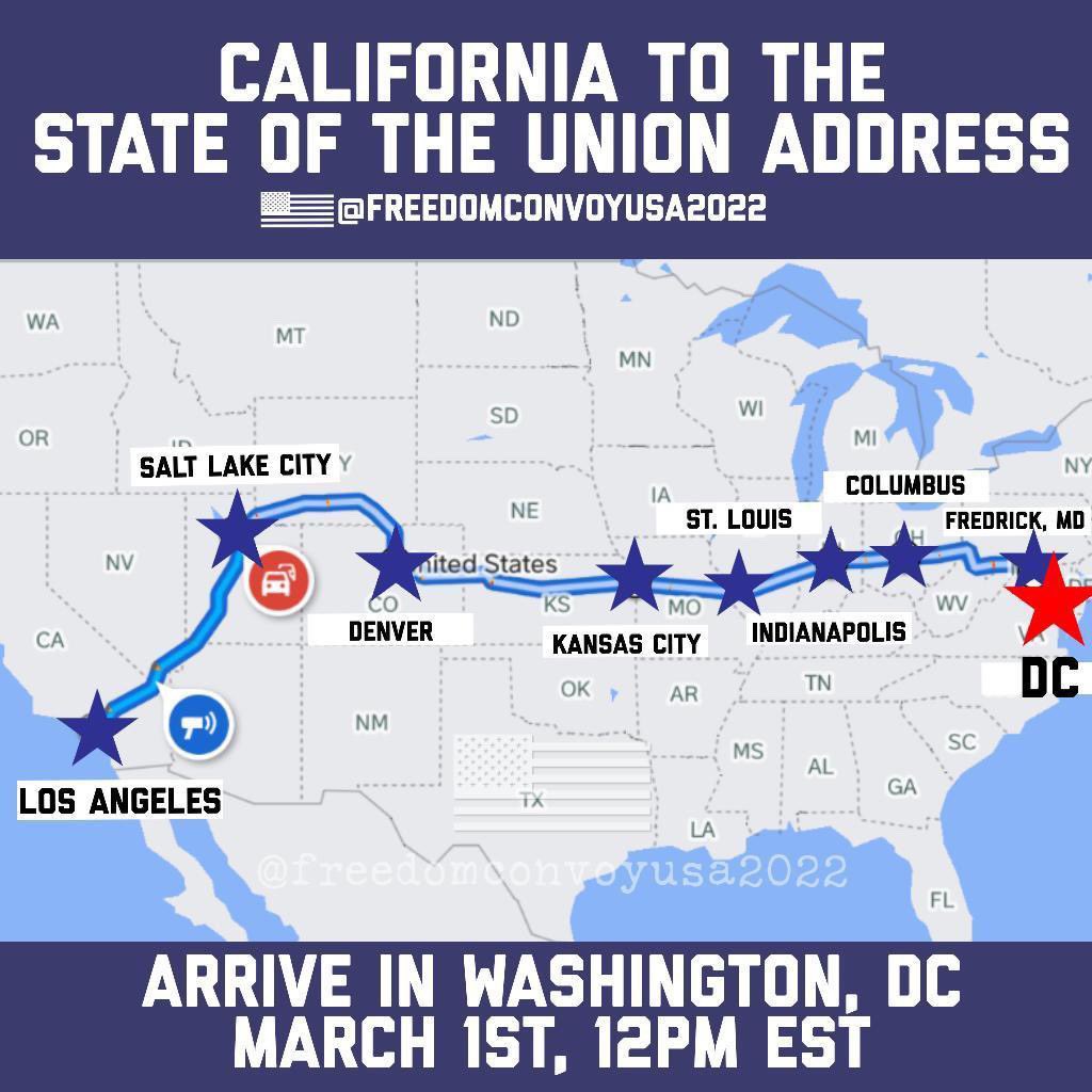 We are live!! We start our Convoy on February 25th! We have the dates, times, routes, pit stops and have everything ready for the March 1st arrival on the National Mall, DC! #freedomconvoyusa2022 #FreedomConvoy2022
