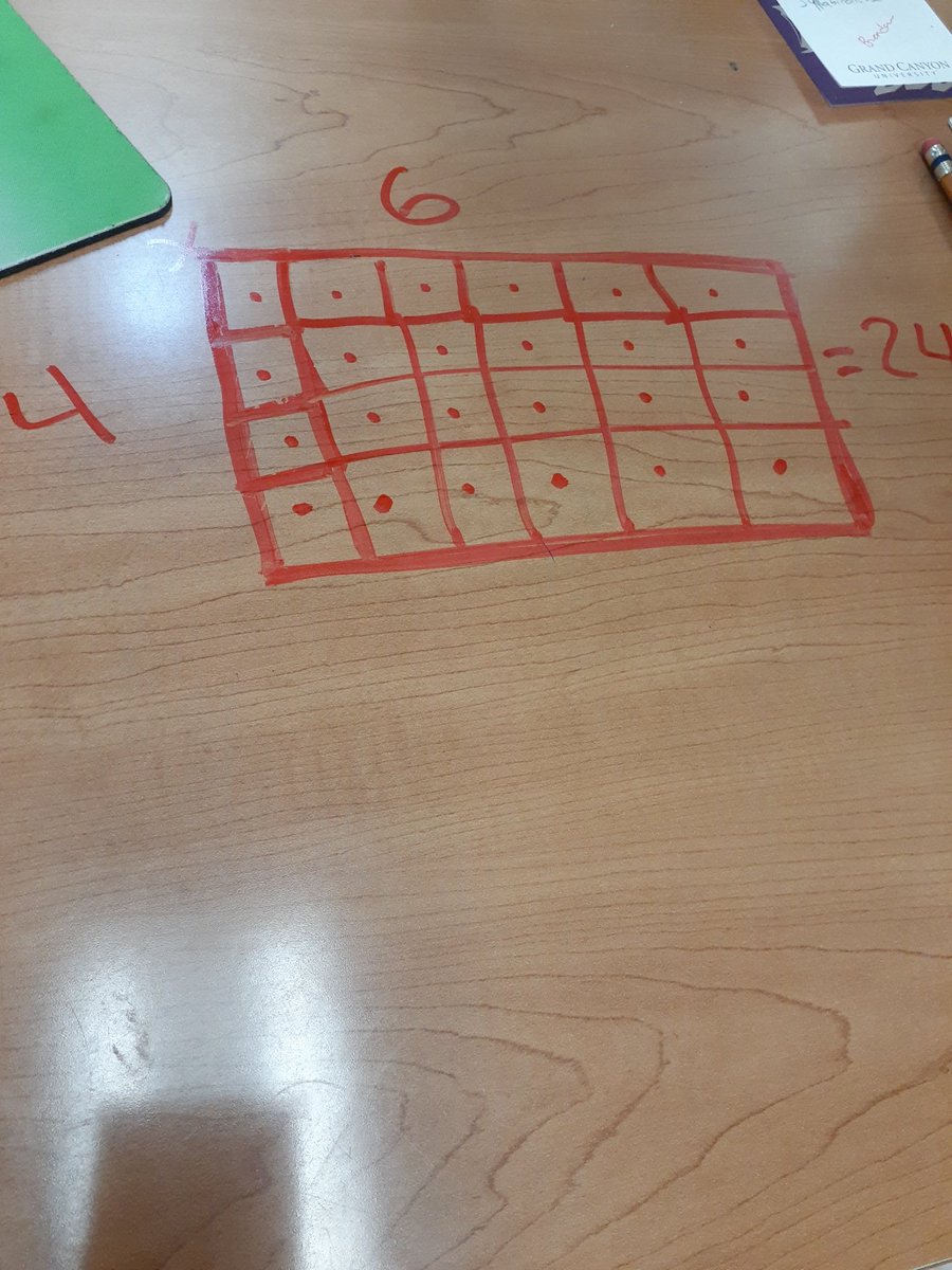 cycabrera76's tweet photo. Hands on activity using manipulatives to determine the area of rectangles #GardensElem #gatorslearn #Area #pisdmathchat https://t.co/abiMVDGdM3