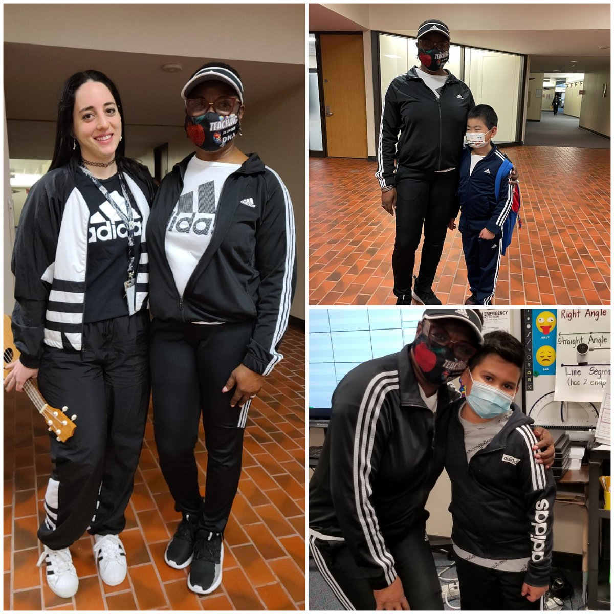 MsGilbert4th's tweet photo. Adidas all the way.  Great minds think alike.  Working out problems with kindness!!!@PETROSKYMUSIC80 #educatingPirates #Aliefproud #petroskypirates #kindness https://t.co/i4vRZ7Tx6g