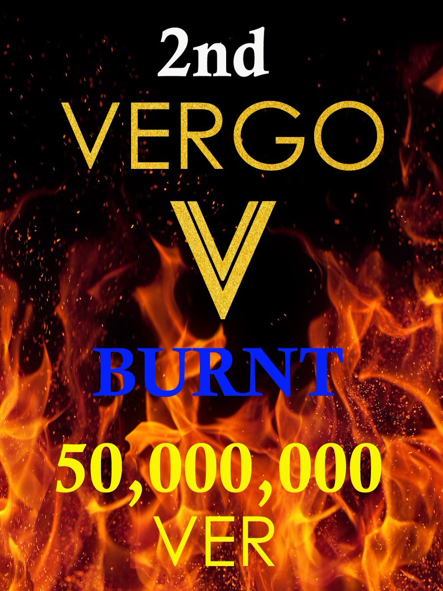 vergopay's tweet photo. 2nd VERGO burnt.
50,000,000 VER are burnt.

#VERGO #vergopay #VER #Stellarfamily #XLM #Stellar https://t.co/ppEaynwSmP