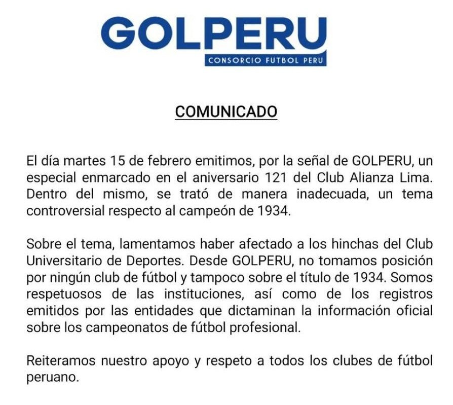 Pésimo manejo de crisis. Acá no hay controversia <a href="/GOLPERUoficial/">GOLPERU</a>