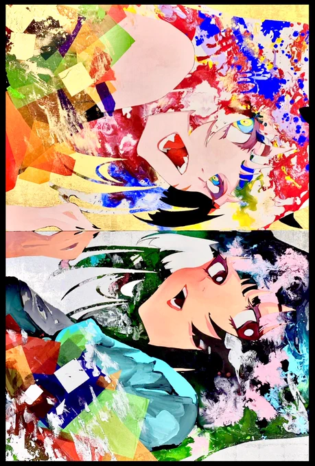 これは学校の修了制作で描いた絵。 