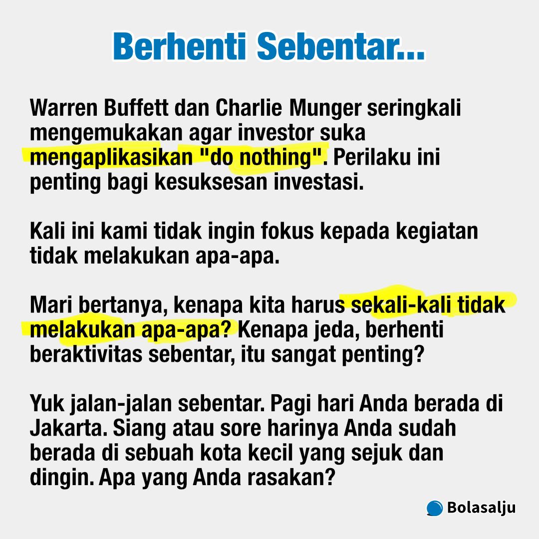 bolasaljucom's tweet photo. Halo halo... Kami hadir lagi
Mari diskusi tentang konsep berjarak.
#belajarinvestasibolasalju #jarak #jeda #assuidity #filosofi
(1/2) https://t.co/hiQnCNLKE0