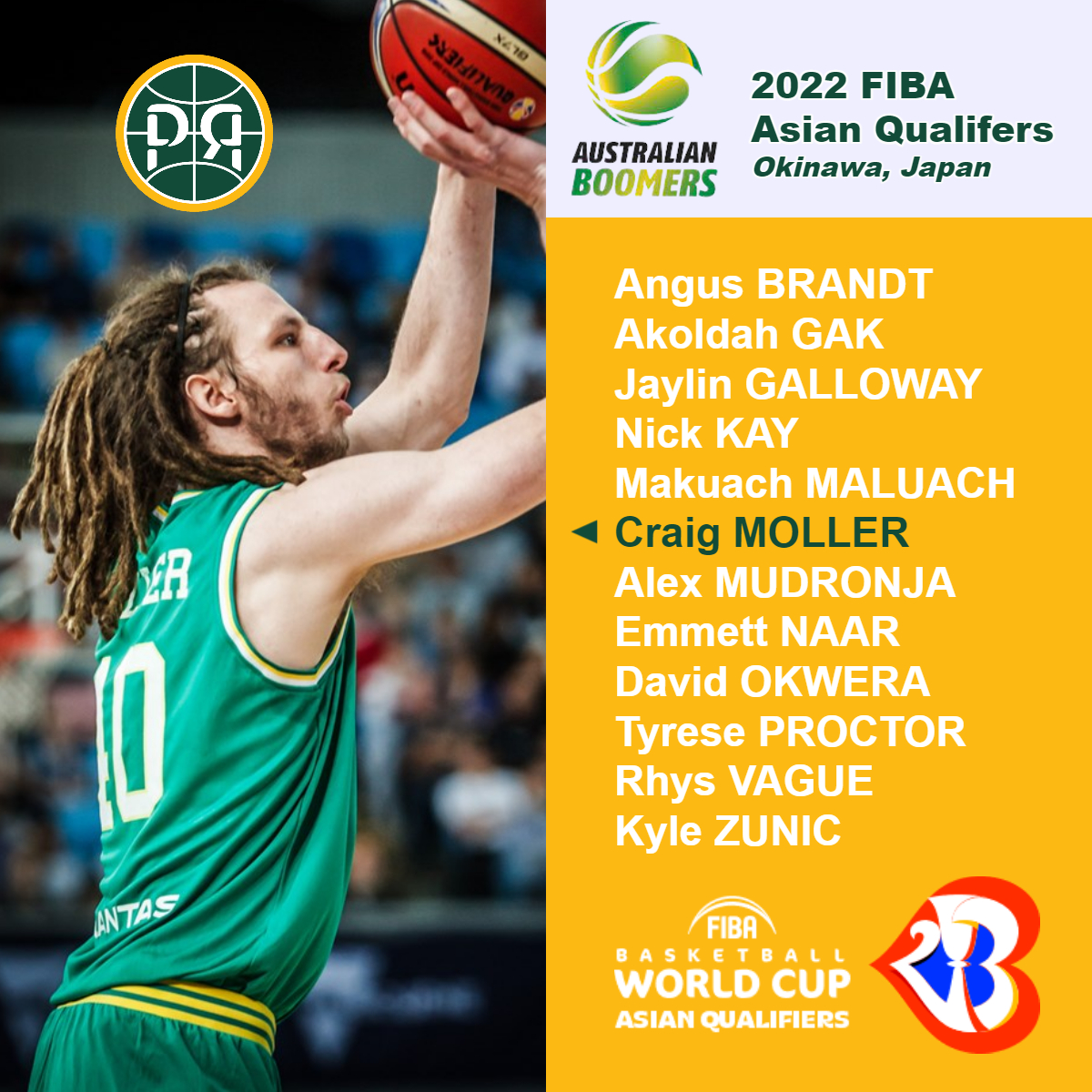 PickandRollAU's tweet photo. BOOMERS | The Australian team headed to Okinawa, Japan for the #FIBAWC Asian Qualifying has been named - lots of new and familiar faces! 🇦🇺🏀
#AussieHoops #GoBoomers https://t.co/tPZmFk1OWr