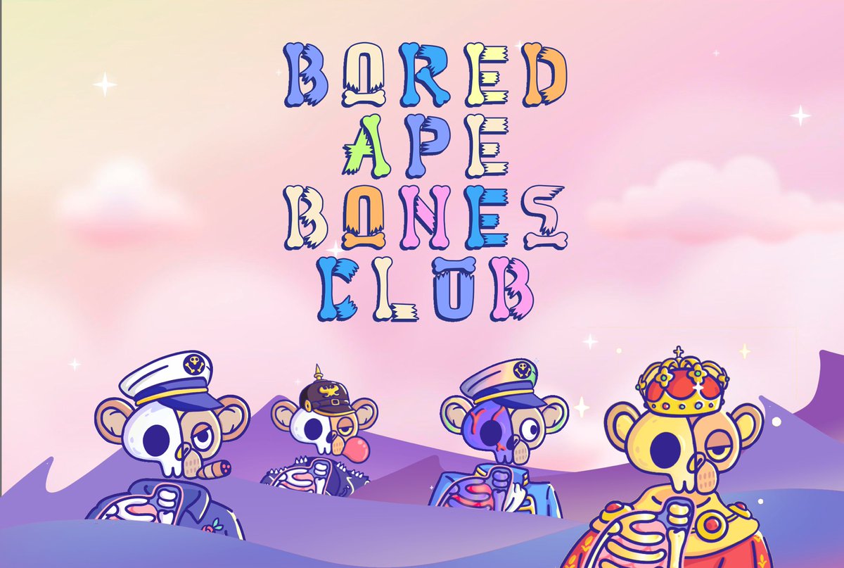 Hello welcome to Bored Ape Bones Club !
If you read this tweet, you are indeed Lucky, because we will choose 300 new OG to and we will invite to our private discord group.

Just Follow, RT, Like and Tag friends !
#NFT #nfts #NFTCommunity #NFTdrop