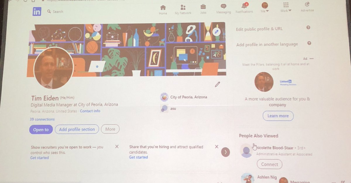 For workshop Wednesday, we went over LinkedIn. From having a professional profile picture, segment like education and awards and honors. These things can leave a great first impression to your employer or anyone how visits your page.  #PeoriaMET #PeoriaMETTech