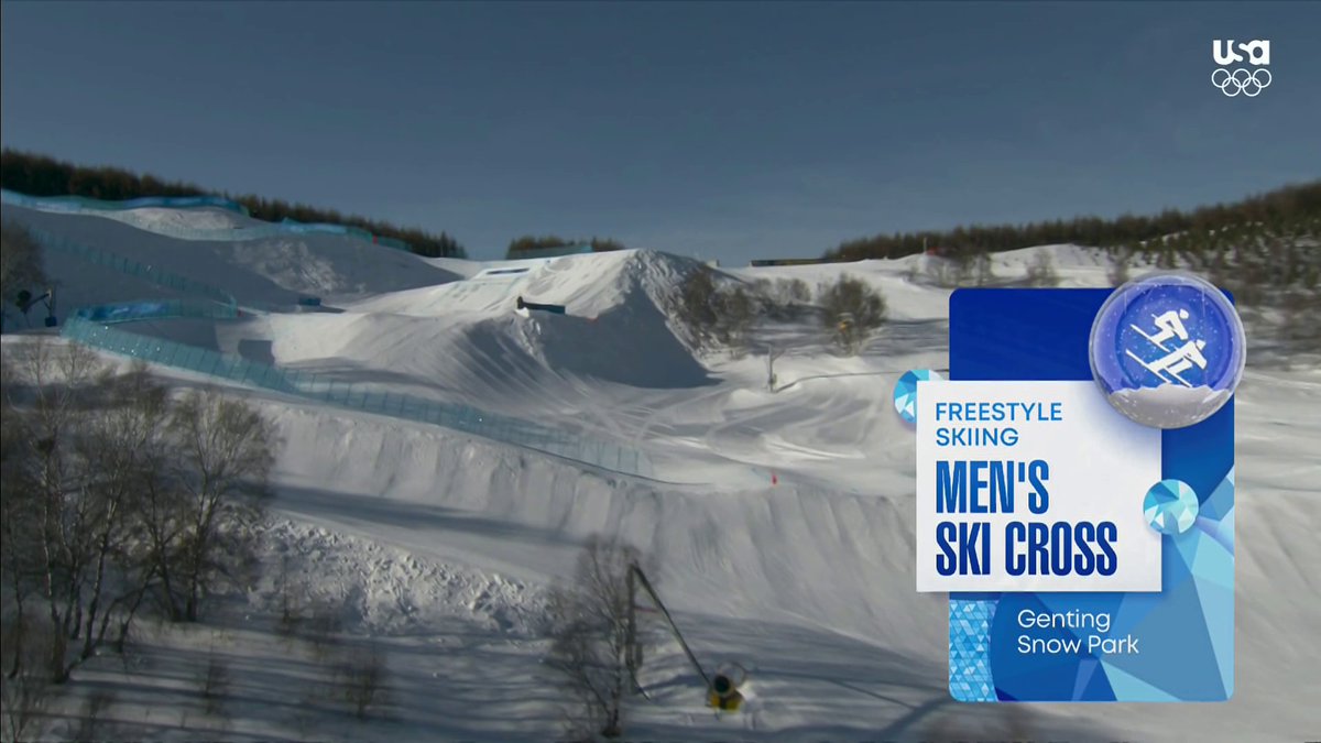 NBCOlympics's tweet image. It&apos;s time for men&apos;s ski cross qualifying! 

Tune in now to see @usskiteam member @TJWallasch and more try to qualify for the knockout rounds! 

#WinterOlympics \\ #WatchWithUS \\ @TeamUSA 
📺: @USA_Network &amp;amp; @peacockTV 
💻: bit.ly/OlympicsOnUSA