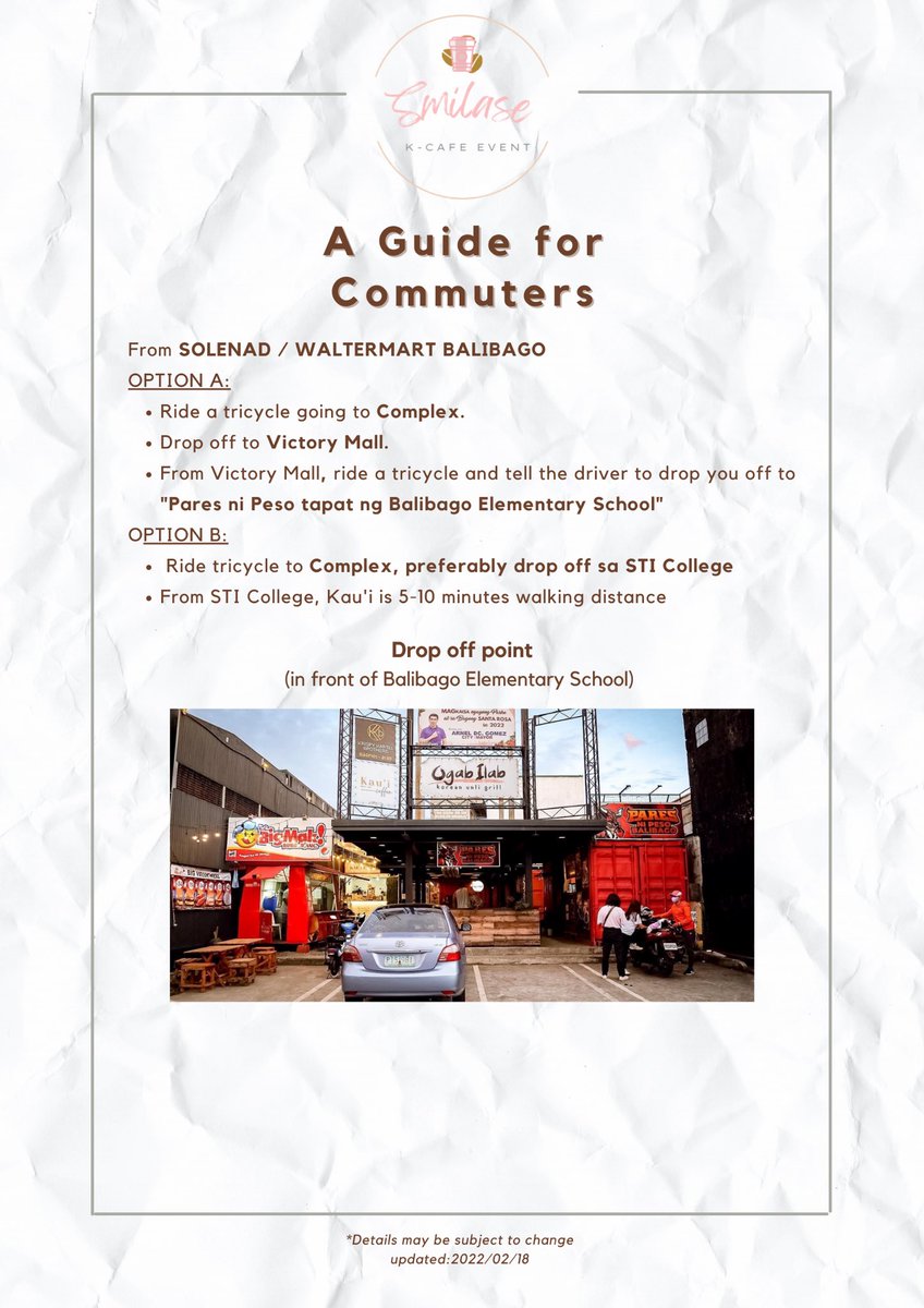 smilase_eventph's tweet photo. 📢 A Cafe Event for EXO's 10th Anniversary by @smilase_eventph 

📌 A Guide for Commuters 

• if you have any questions or clarifications, don't hesitate to send a message. https://t.co/WKuonwQK4O