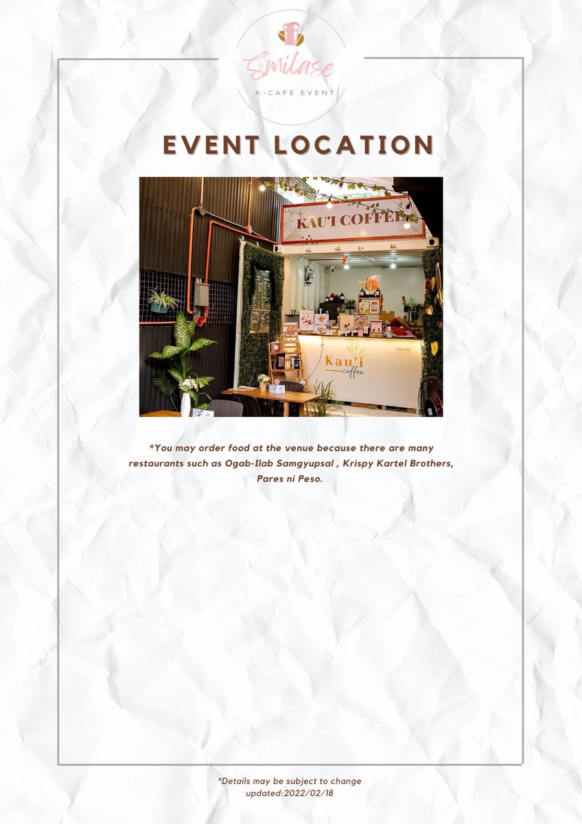 smilase_eventph's tweet photo. 📢 A Cafe Event for EXO's 10th Anniversary by @smilase_eventph 

📌 A Guide for Commuters 

• if you have any questions or clarifications, don't hesitate to send a message. https://t.co/WKuonwQK4O