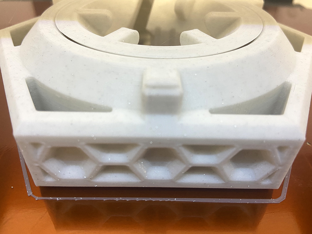 <a href="/AzureFilm3D/">AzureFilm 3D</a> White Glitter PLA. Printed on the <a href="/CraftBot3D/">Craftbot</a> FLOW IDEX, sliced with Simplify 3D, 0.4mm nozzle, 0.2mm layer height. The file is from <a href="/Clockspring3D/">Clockspring</a> (Patreon) #3Dprinting #3dprinted