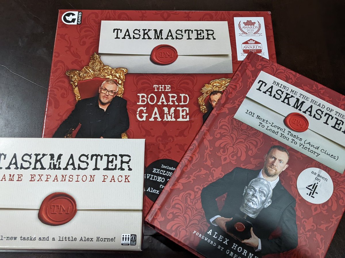 RinChamberlin's tweet photo. We had so much fun surprising @Mthguy with a @taskmaster birthday party! He ended up with some great rectangular objects from the prize task, too. (Thanks for making a show we love, @AlexHorne and @gdavies) https://t.co/9H58zMFXYz