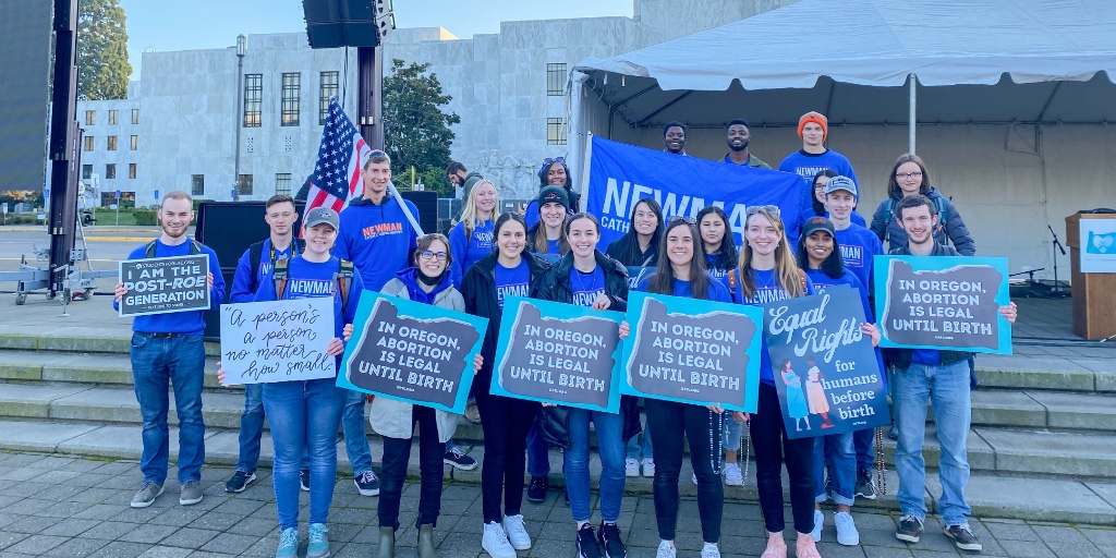 OR_RTL's tweet photo. OSU Newman Center students came out in force to support ALL life at the Oregon March for Life. #ortl #prolife https://t.co/IaT4Z6udnb