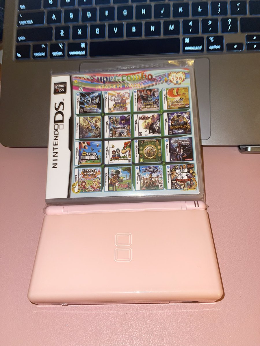 crossingmomo's tweet photo. I also bought a all in one cartridge and it has many Pokémon games and animal crossing and all of the nintendog games and cooking mama and many Mario games! It was well worth the $20 !! 🥰🥺 https://t.co/FFEZaBe4cg