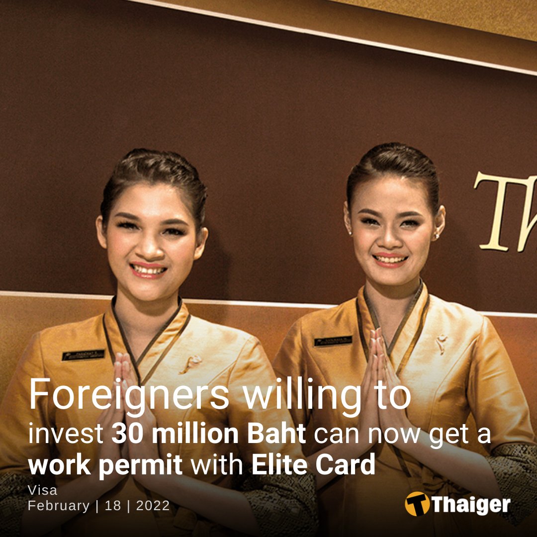 ThaigerNews's tweet photo. The move is aimed at attracting investors and boosting Thailand’s recovery following the economic devastation of Covid-19.
#thethaiger #thethaigernews #news #workpermit #elitecard #investment #foreigners https://t.co/iXWjrB0N6R