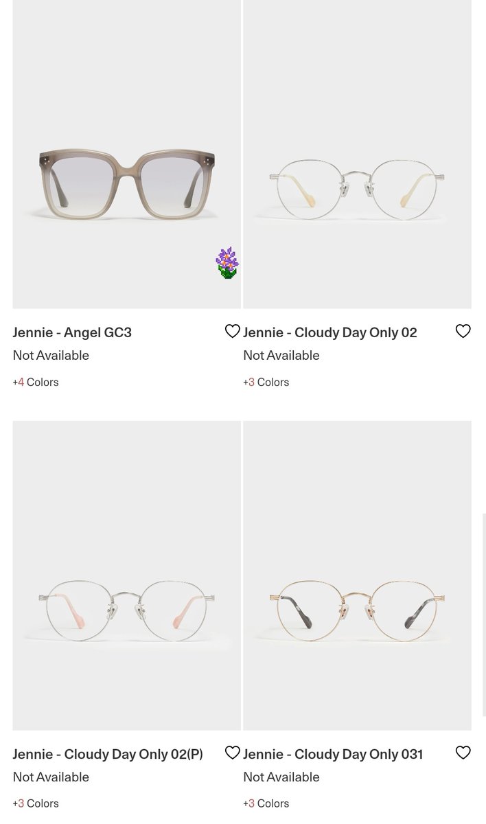 𝙅𝙀𝙉𝙉𝙄𝙀 𝙉𝙀𝙒𝙎 on X: [INFO] 220218 Jentle Garden collection by  Jennie eyewear names from Gentle Monster catalogue (2) 26 02 26 02 (B) 26  031 Cloud