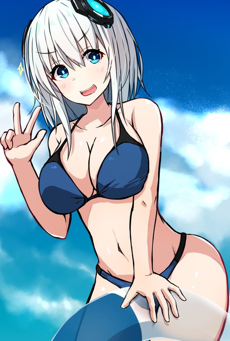 てゅ～^
#くそ寒いので水着絵を貼る 