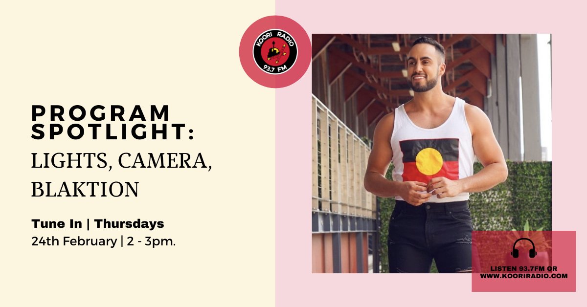 Lights, Camera, Blaktion! <a href="/itsmattymills/">Matty Mills</a> hosts our new Blak entertainment show, showcasing the deadliest artists &amp; entertainers from around the globe.

Next week Matty chats to Jessica Mauboy &amp; Brooke Blurton!

Tune in every Thursday 2-3PM via 93.7FM or kooriradio.com 🎧