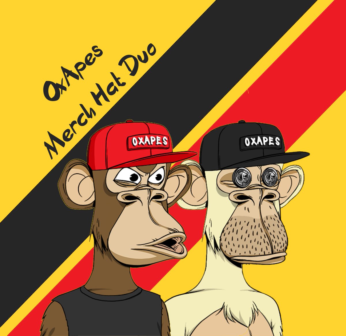 digi_nam's tweet photo. Luv my merch hat duo 🟨🟨🟨 @0xApes_NFT #YellowArmy #derivatives https://t.co/NISYgSD0nj