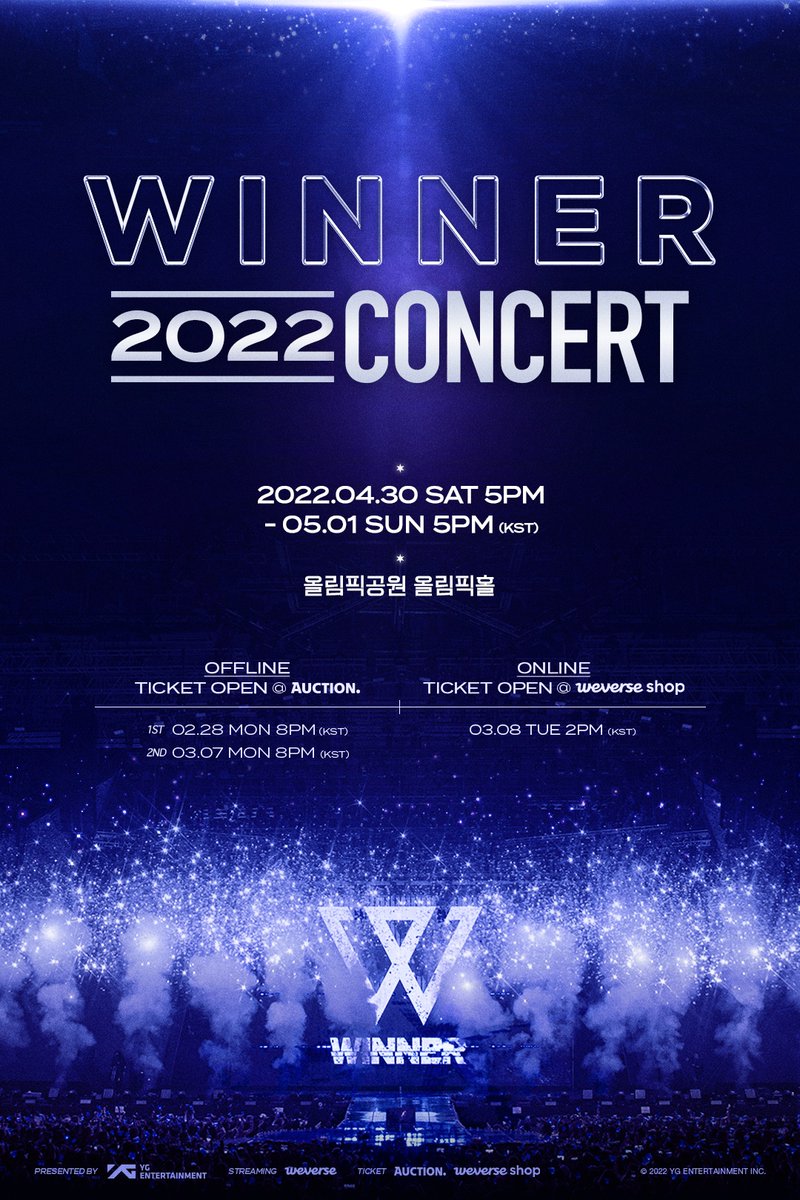 yg_winnercity's tweet photo. #WINNER 2022 CONCERT 
IT'S TIME FOR 'WINNER'⌚️

공연 및 예매 관련 상세내용은 YG 공식 홈페이지와 WINNER 위버스 공지를 확인해주세요🔔

#위너 #2022 #WINNER #CONCERT #20220430 #20220501 #올림픽홀 #YG https://t.co/BnFs7nzs7U