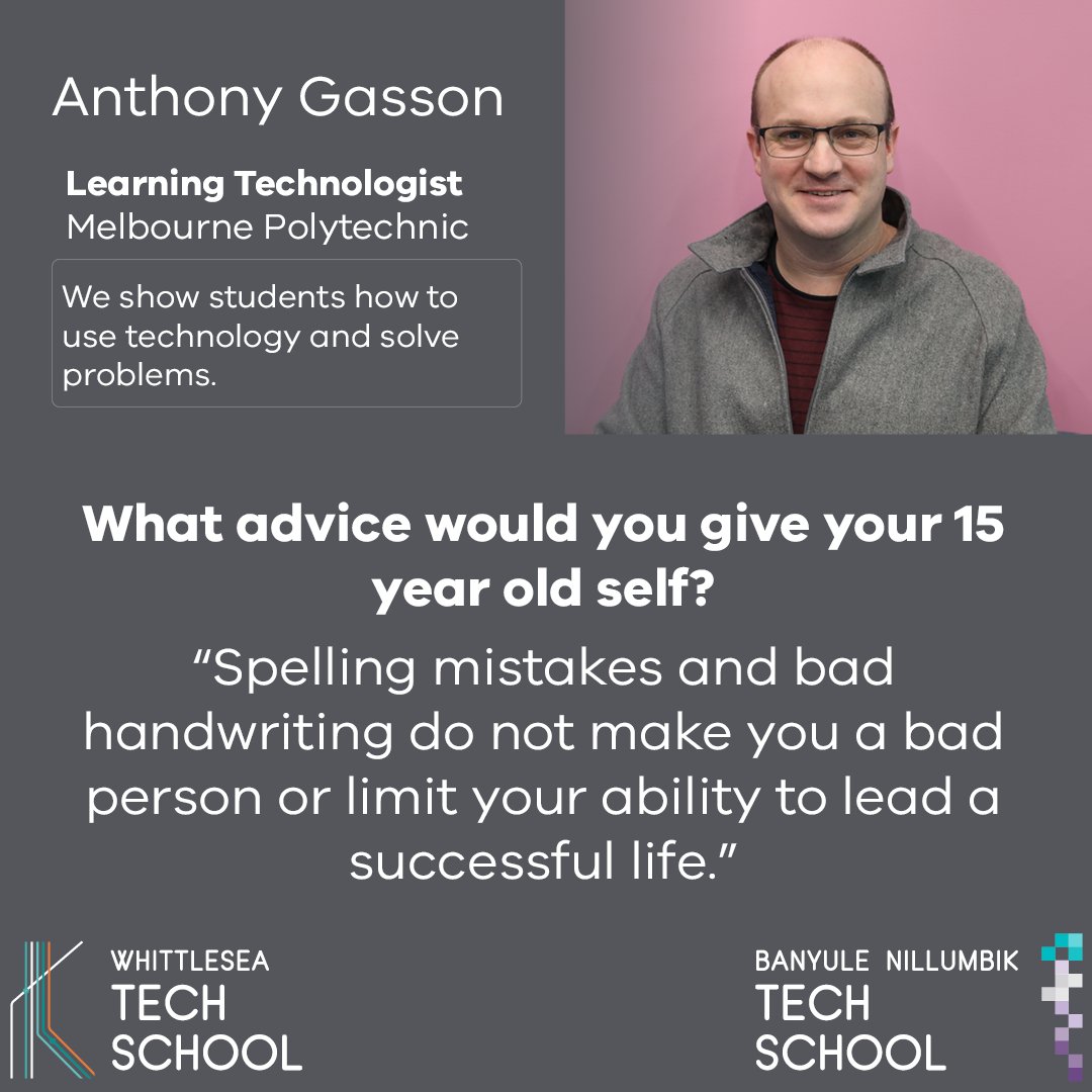 Celebrating Careers in STEM! Every journey is different, no pathway is the same. 
Check out our latest profile at banyulenillumbiktechschool.vic.edu.au/stem-careers/

#Techschools #STEMcareers #STEMEducation #whittleseatechschool #BNTS
#WhittleseaTS #WTS