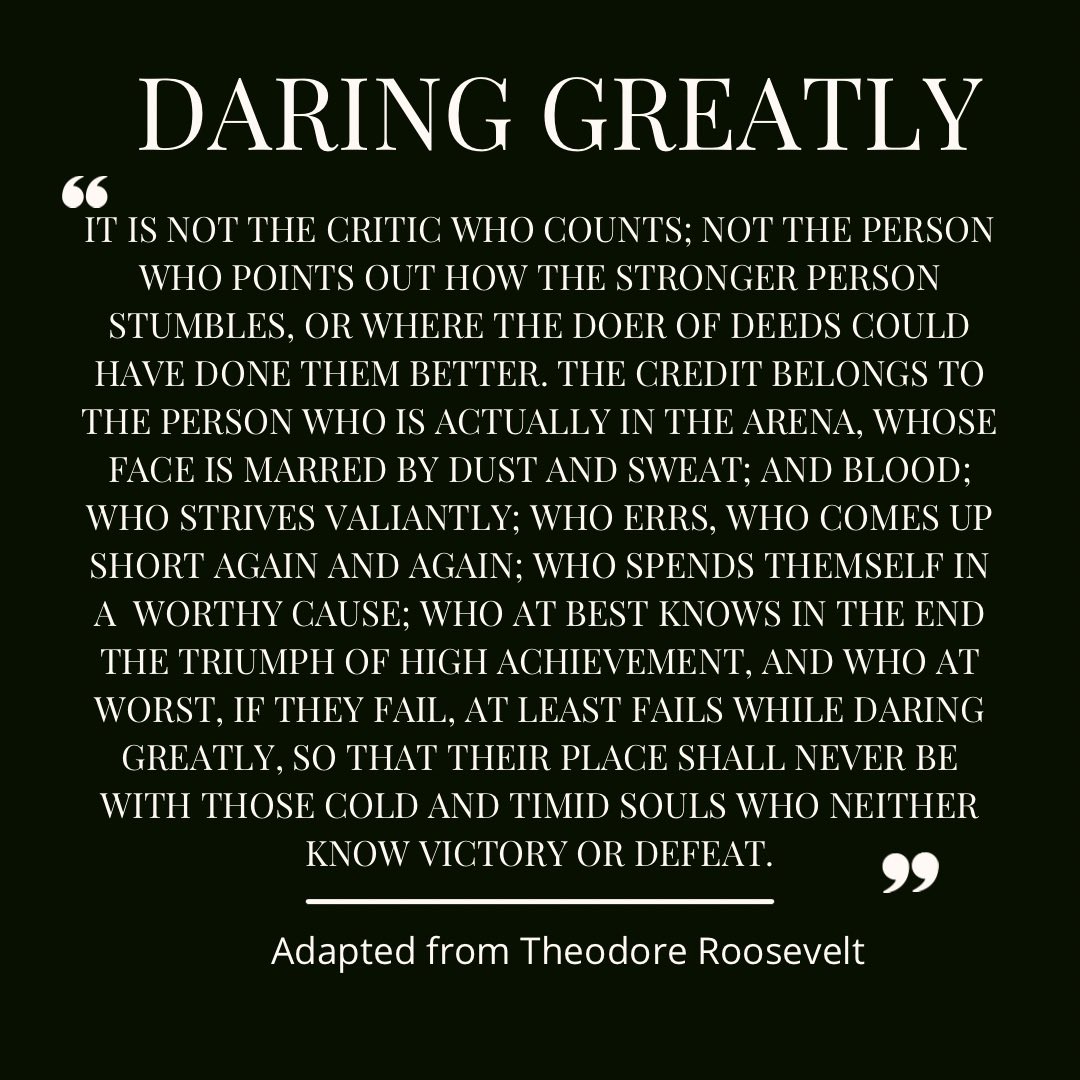 #ThoughtOfTheDay today… be in the arena.